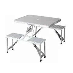 GENERICO - Set Mesa Con Asientos Portatiles Plegables Picnic Camping