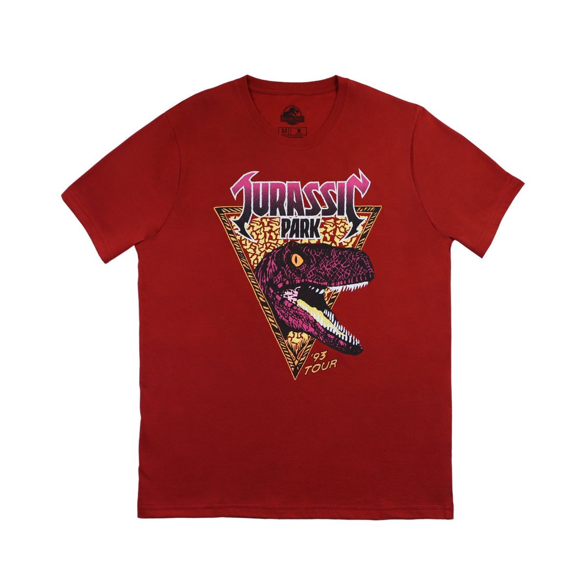 JURASSIC WORLD - Polera Hombre Velociraptor Burdeo Jurassic World