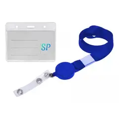GENERICO - Pack 5 Porta Credenciales Con Lanyard Retráctil 115 x 95 mm