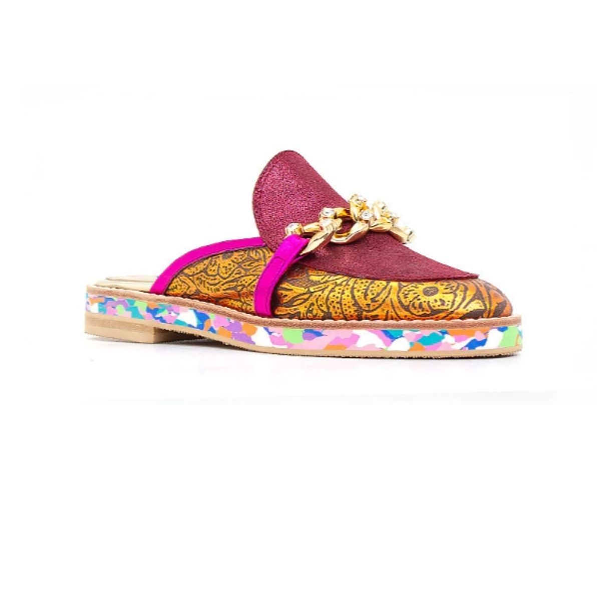 LUZ PRINCIPE - MOCASIN SABOT 01 FUCSIA