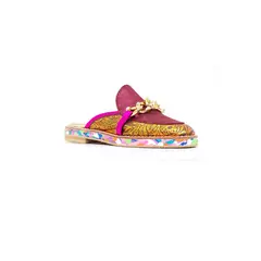 LUZ PRINCIPE - MOCASIN SABOT 01 FUCSIA