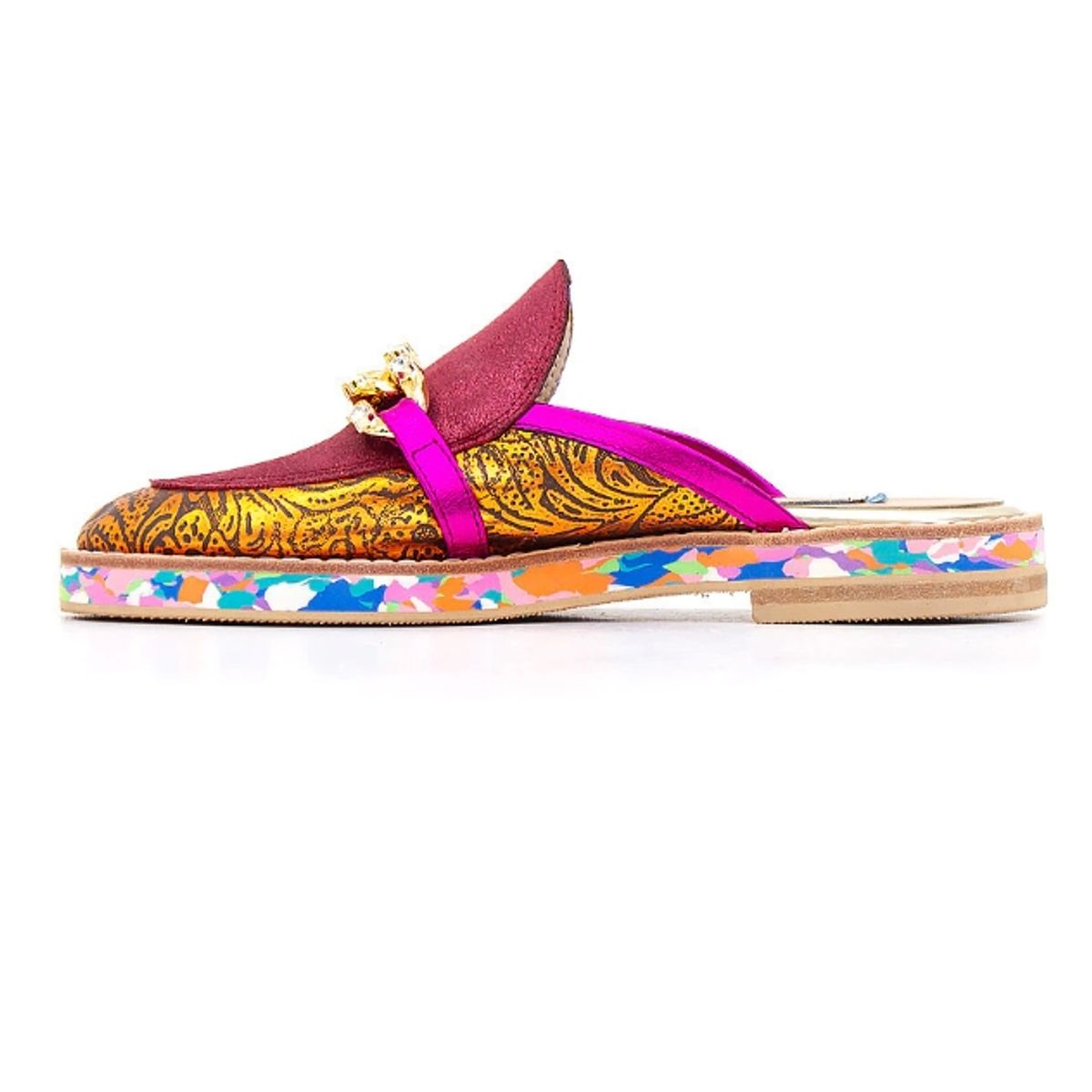 LUZ PRINCIPE - MOCASIN SABOT 01 FUCSIA