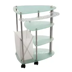 FIRST CARE - CARRO ORGANIZADOR MULTIUSO 4 NIVELES VIDRIO PREMIUM