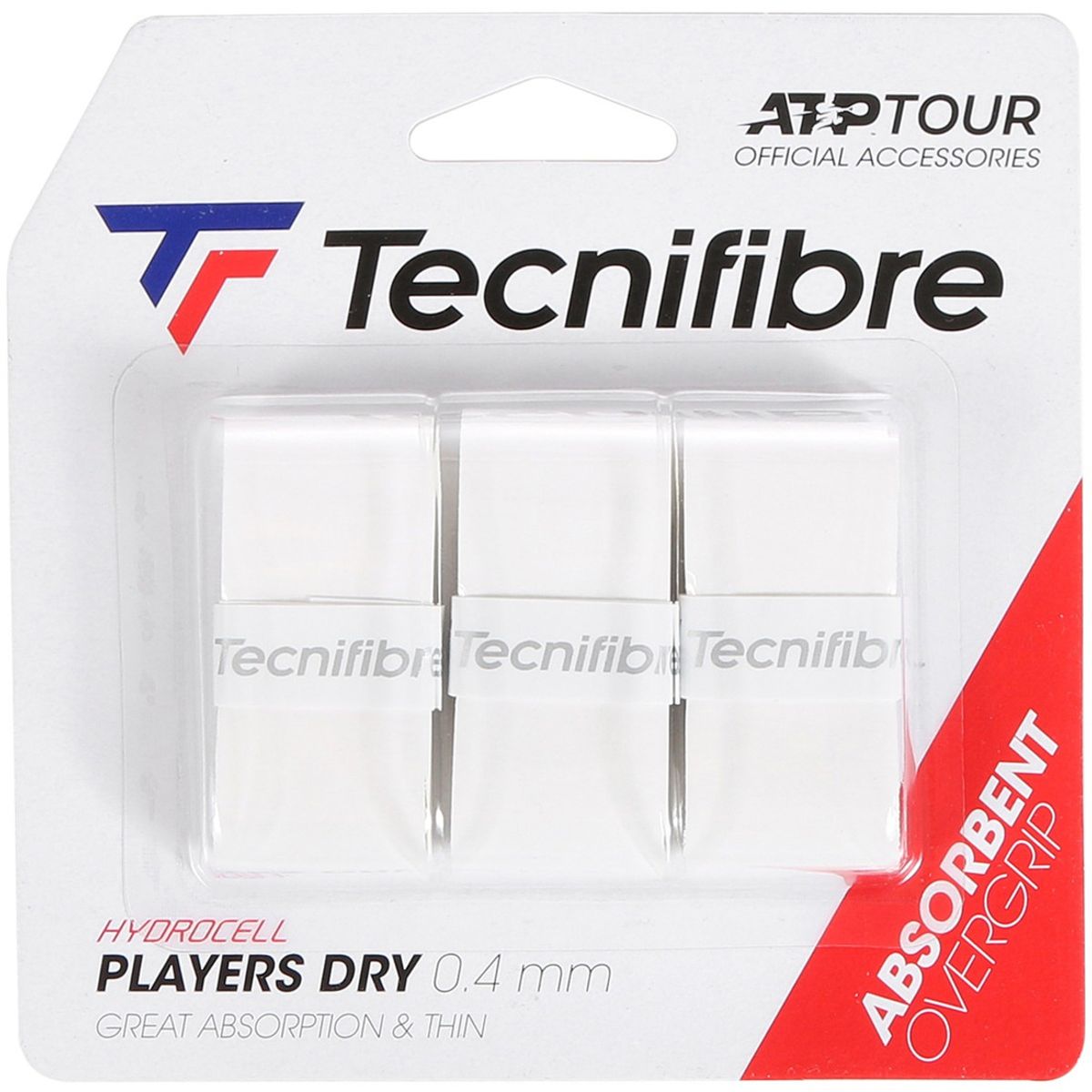 TECNIFIBRE - OVERGRIP TECNIFIBRE PLAYERS DRY BLANCO X 3 TECNIFIBRE