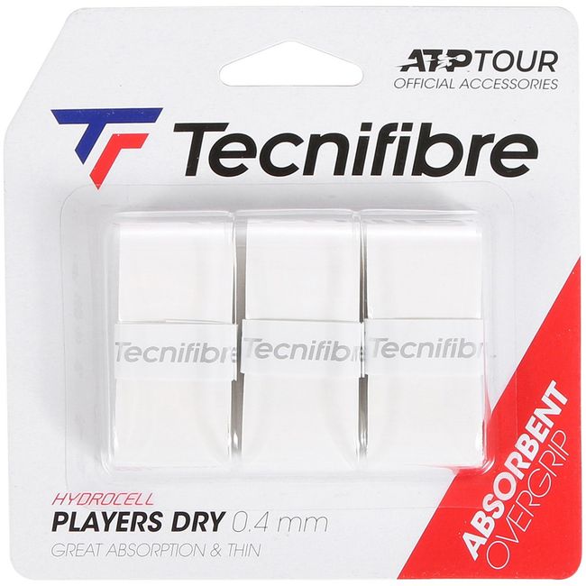 TECNIFIBRE - OVERGRIP TECNIFIBRE PLAYERS DRY BLANCO X 3 TECNIFIBRE