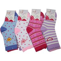 6 Pares De Calcetines De Algodon Para Niñas