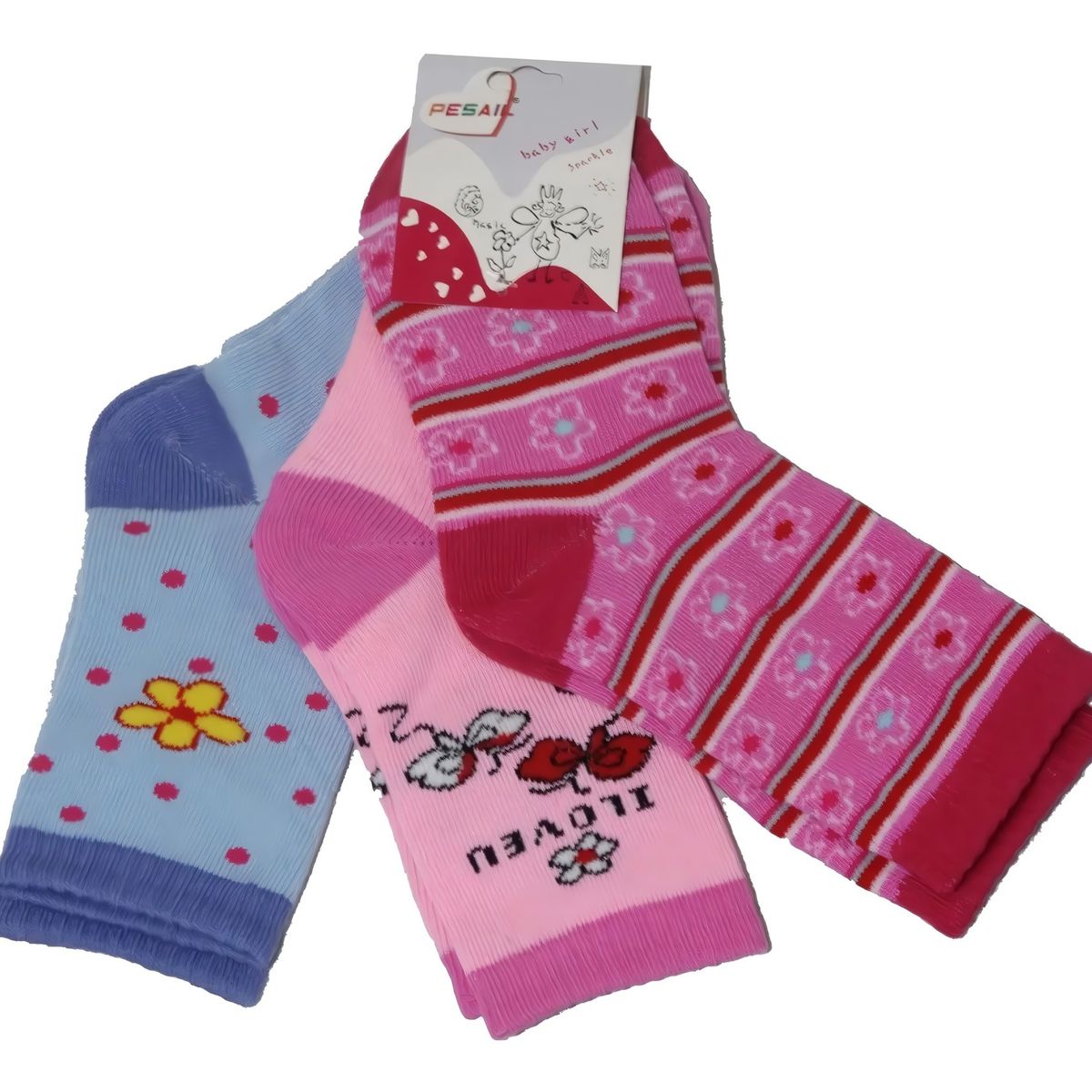 GARSIL - 6 Pares De Calcetines De Algodon Para Niñas