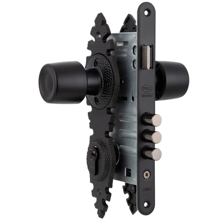 Cerradura Embutida Urbano Rustica B60 Negra de Oficina