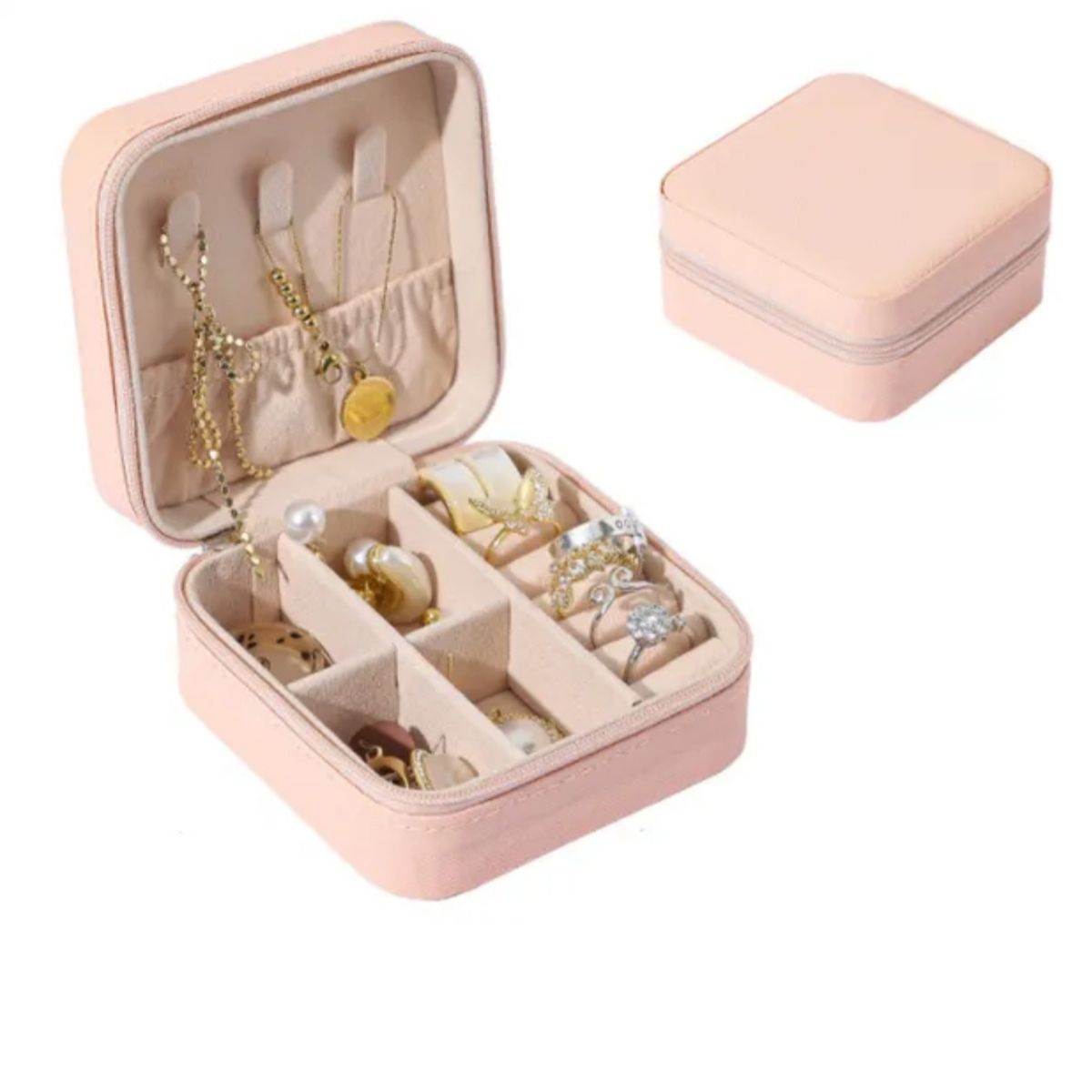 GENERICO - Joyero Caja De Joya Pequeño Y Portátil Organizador De Viaje.