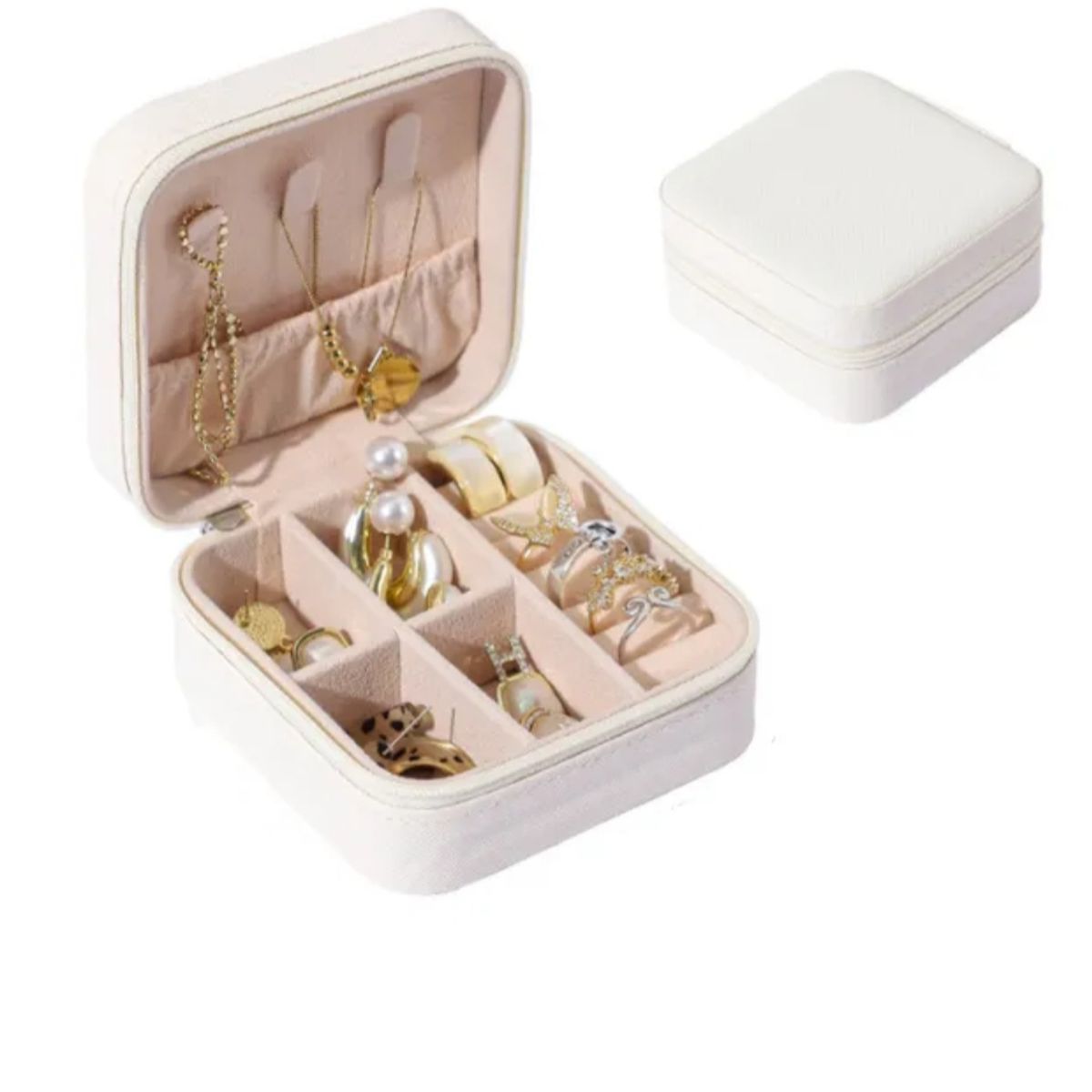 GENERICO - Joyero Caja De Joya Pequeño Y Portátil Organizador De Viaje.