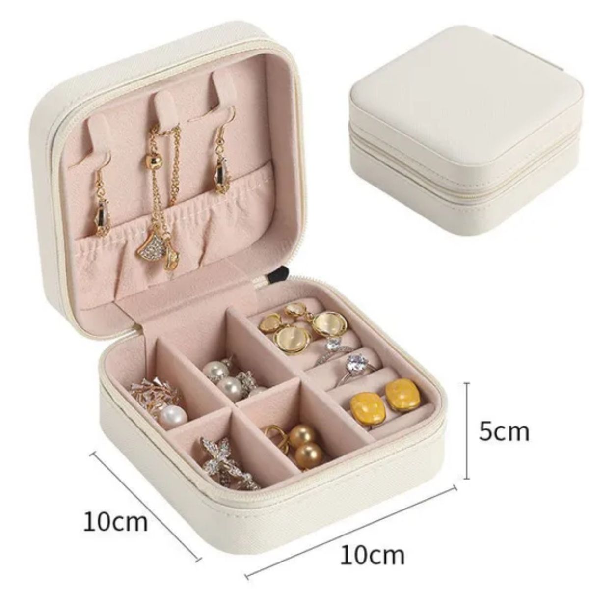 GENERICO - Joyero Caja De Joya Pequeño Y Portátil Organizador De Viaje.