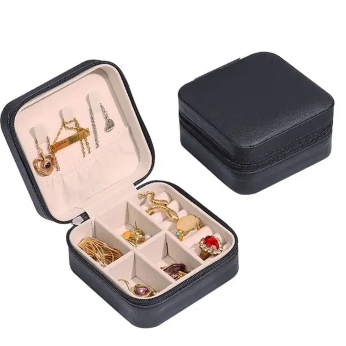 GENERICO - Joyero Caja De Joya Pequeño Y Portátil Organizador De Viaje.