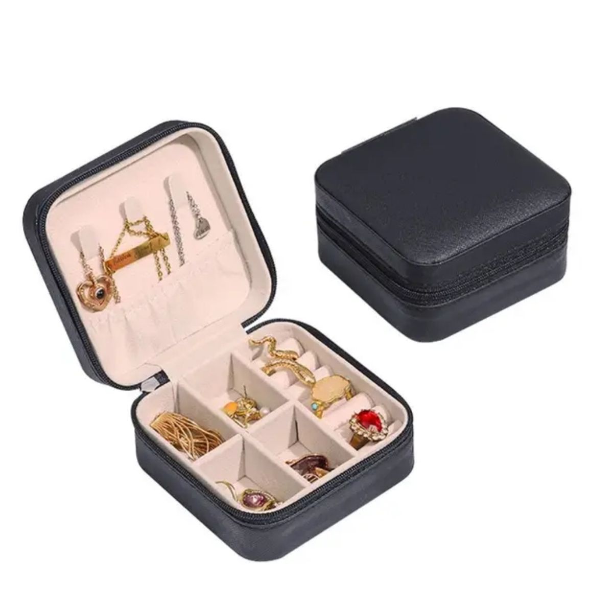 GENERICO - Joyero Caja De Joya Pequeño Y Portátil Organizador De Viaje.