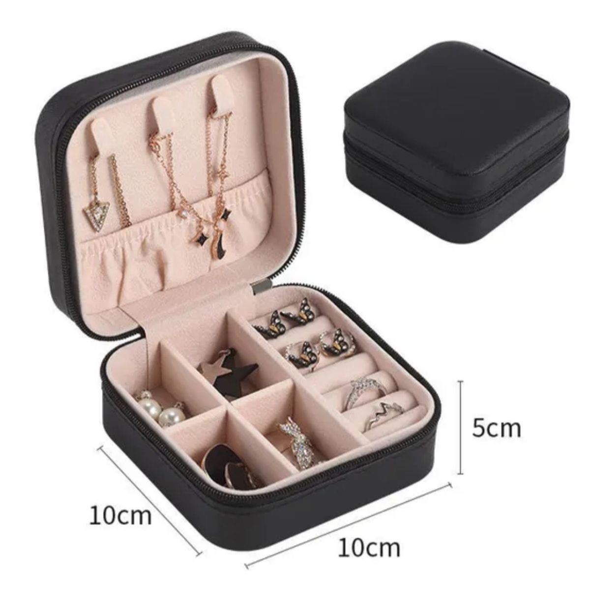 GENERICO - Joyero Caja De Joya Pequeño Y Portátil Organizador De Viaje.