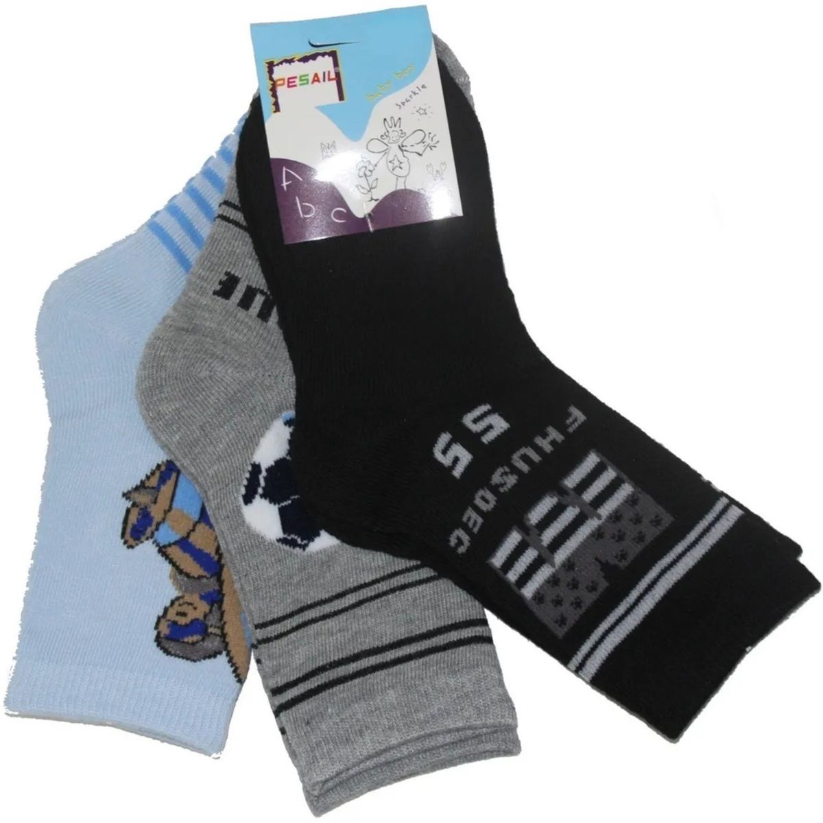 GARSIL - 6 Pares De Calcetines De Algodon Para Niños