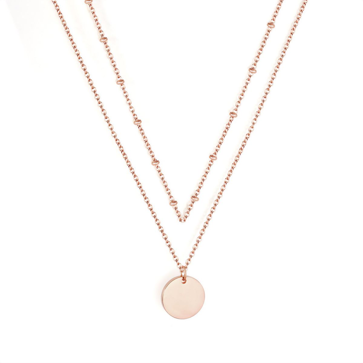 GENERICO - Collar Doble de Acero Minimal - Alba