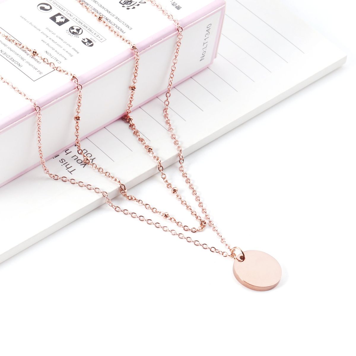 GENERICO - Collar Doble de Acero Minimal - Alba