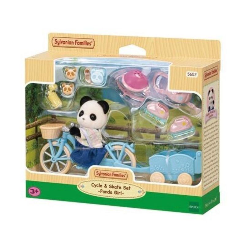 SYLVANIAN FAMILIES - Panda Pookie Bicicleta y Patines Sylvanian Families