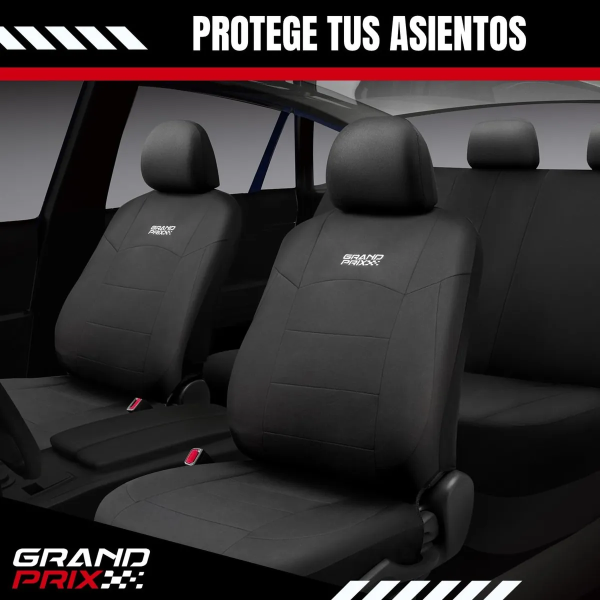 GRAND PRIX - Funda Asiento Auto Camioneta Universal - Negro