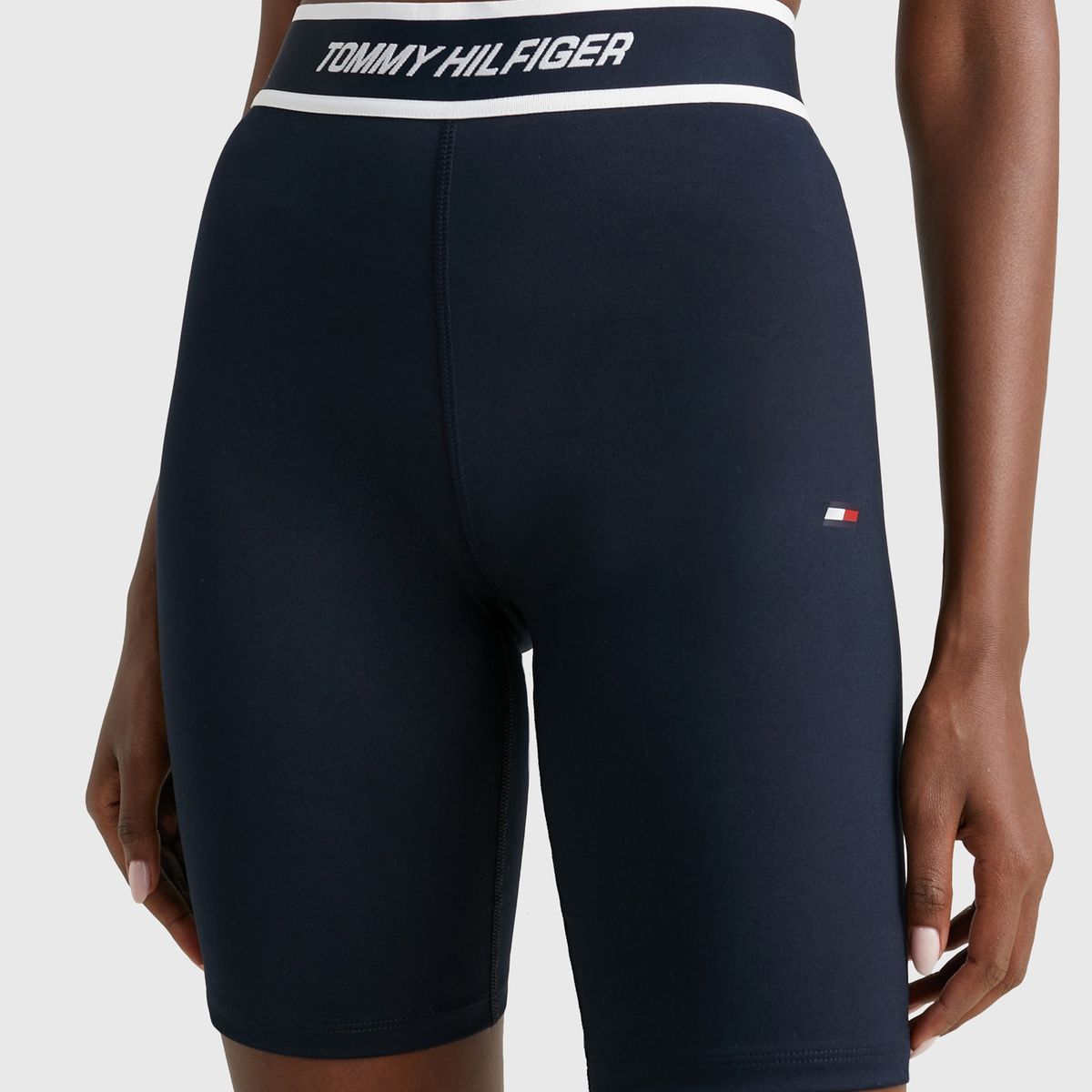 TOMMY HILFIGER - Calzas Sport Fitted Con Logo  Azul Mujer