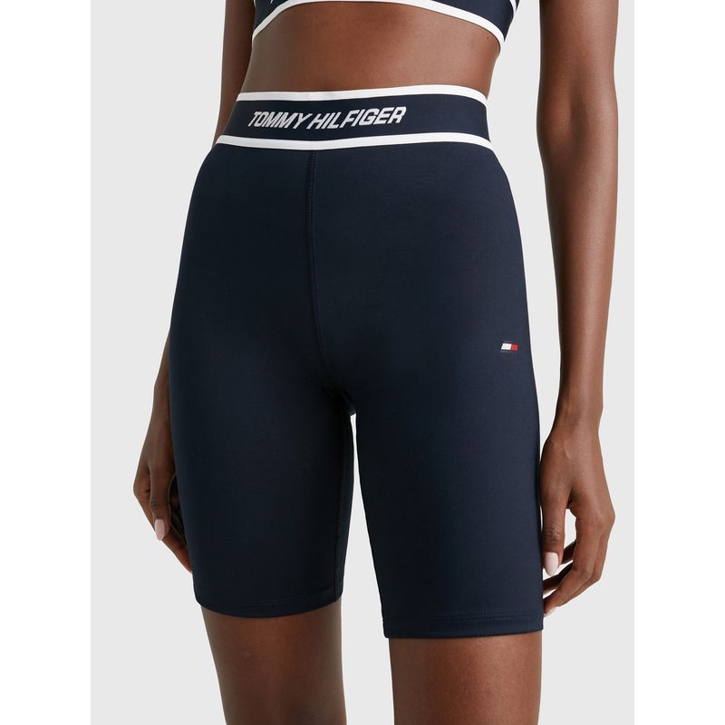 TOMMY HILFIGER - Calzas Sport Fitted Con Logo  Azul Mujer