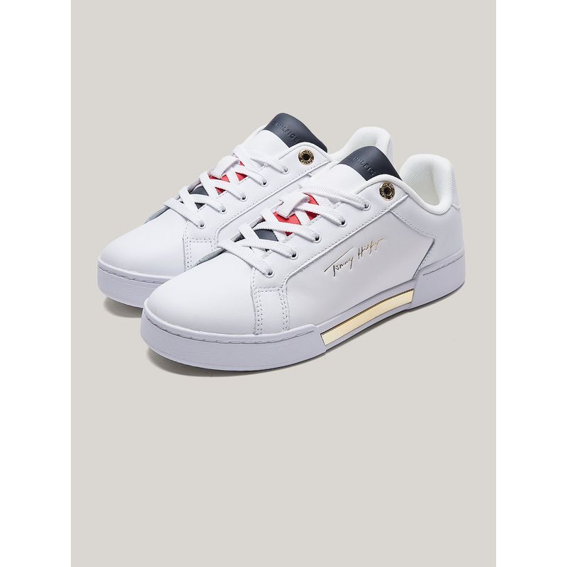 TOMMY HILFIGER - Zapatillas Solid Signature Blanco Mujer