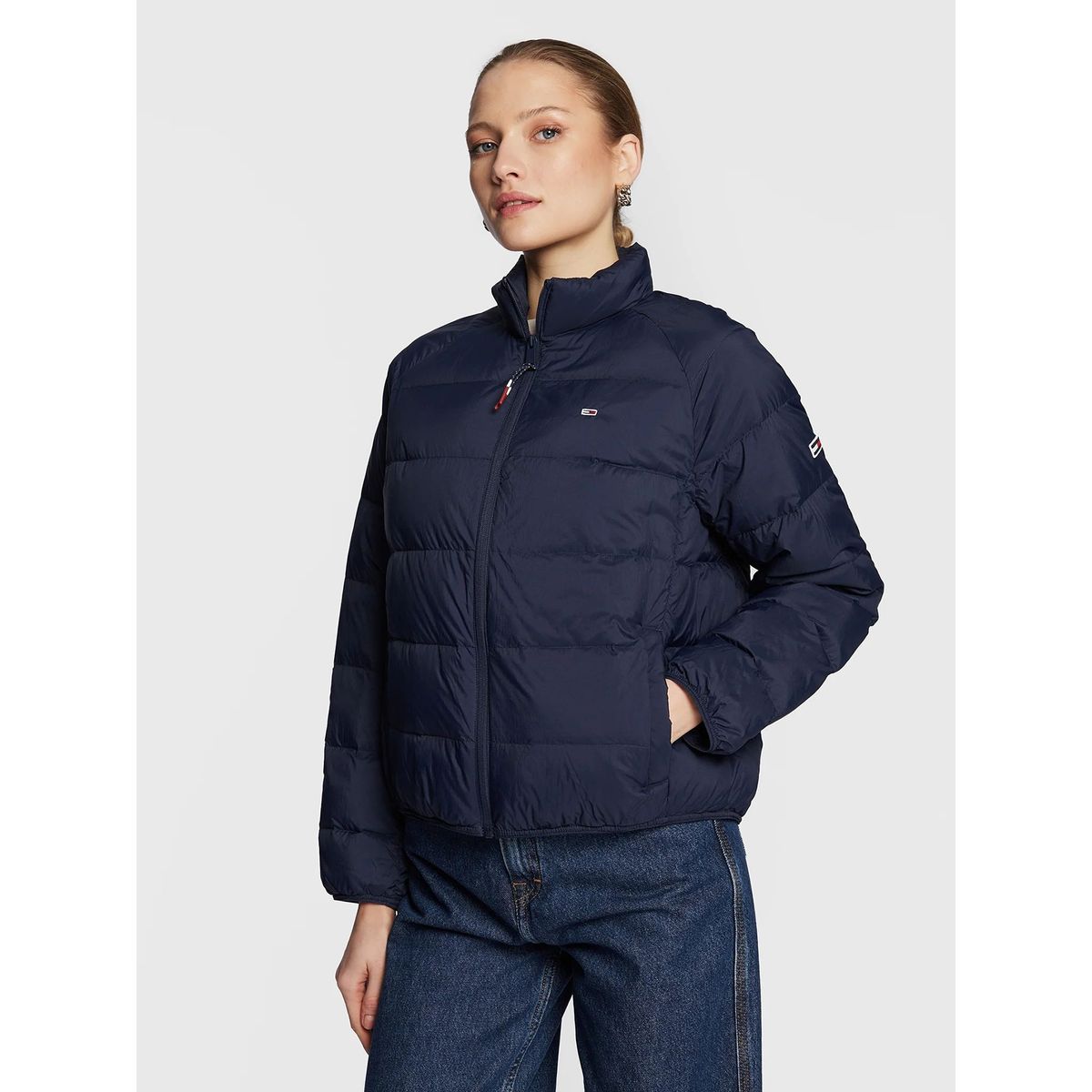 TOMMY HILFIGER - Parka Ligera Down Acolchada Azul Mujer