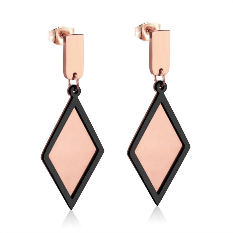 GENERICO - Aros de Acero Colgantes - Alma Rose Black