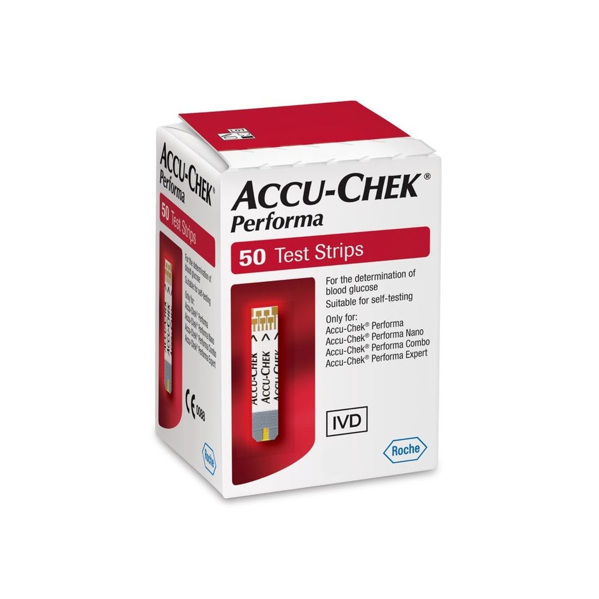 ACCU CHEK - 50 Tiras Reactivas Accu-Chek® Performa /Cintas