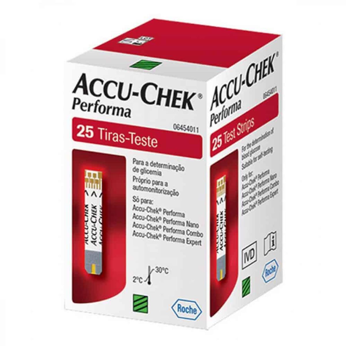 ACCU CHEK - 25 Tiras Reactivas Accu-Chek® Performa /Cintas