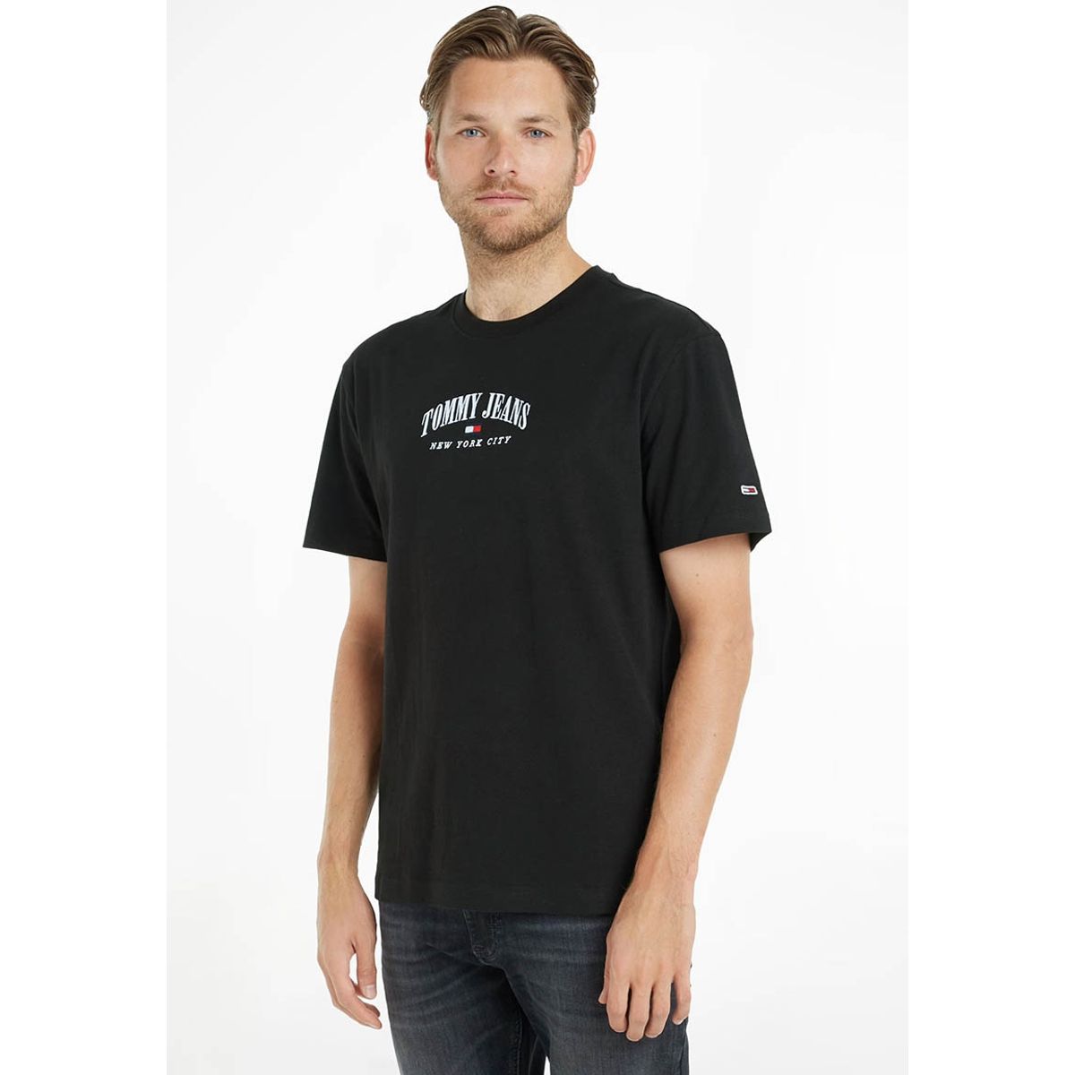 TOMMY HILFIGER - Polera Classic Varsity Negro Hombre.