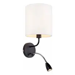 MARKSLOJD - Aplique Mason 2 Luces Blanco/negro
