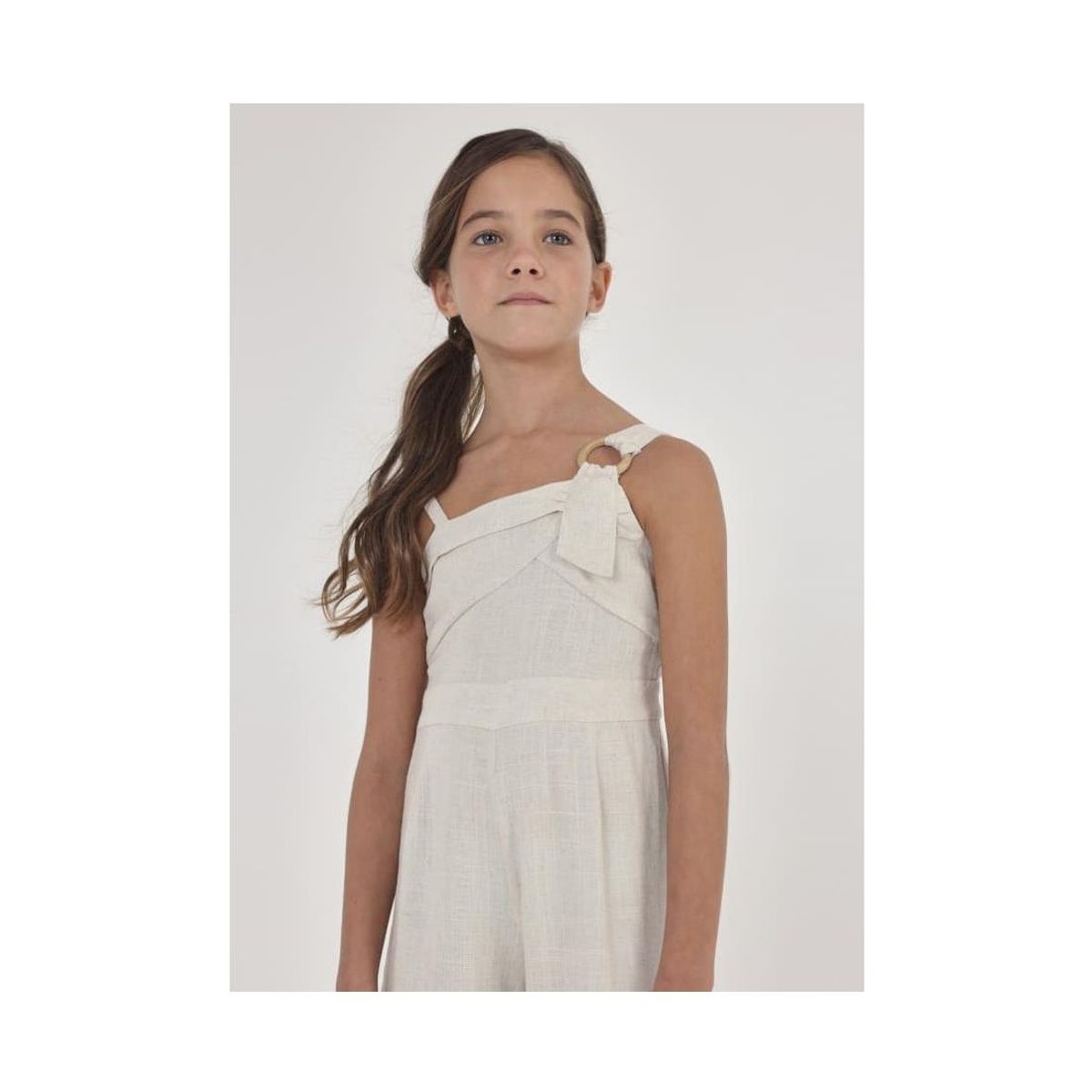 MAYORAL - Enterito Elegante  largo asimétrico con lino para chica