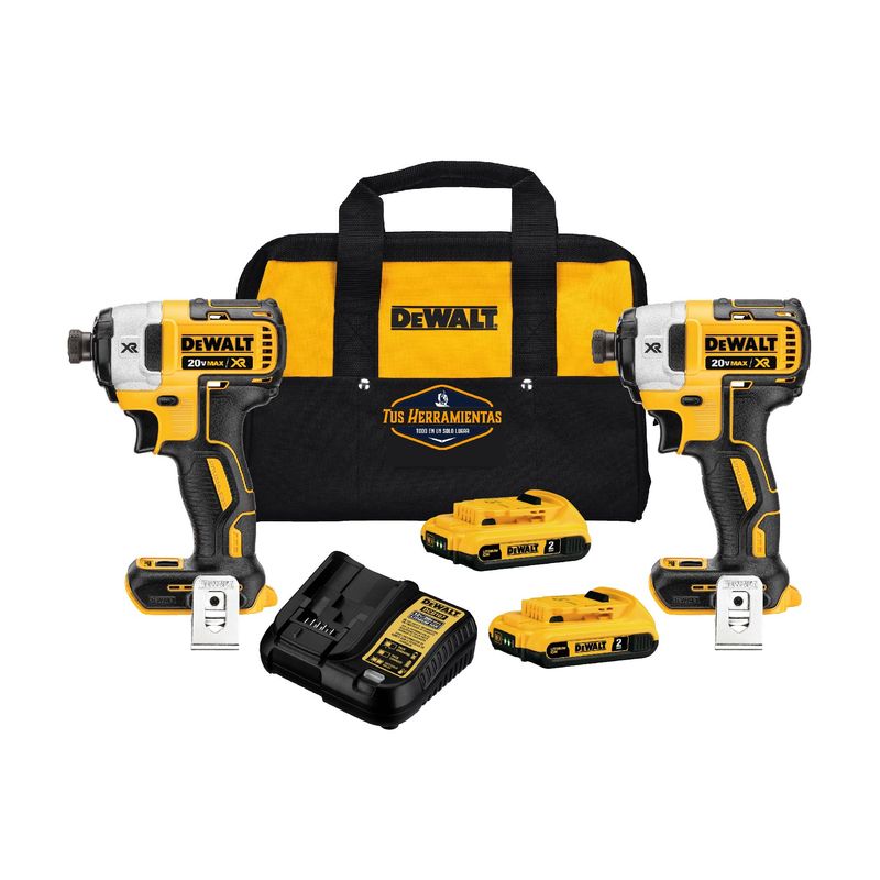 DEWALT - KIT 2 Atornillador de Impacto XR 20v DeWalt DCF887X2