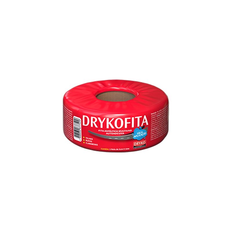 GENERICO - Cinta Asfáltica Adhesiva tapagoteras DRYKOFITA 5cmx10mt DRYKO