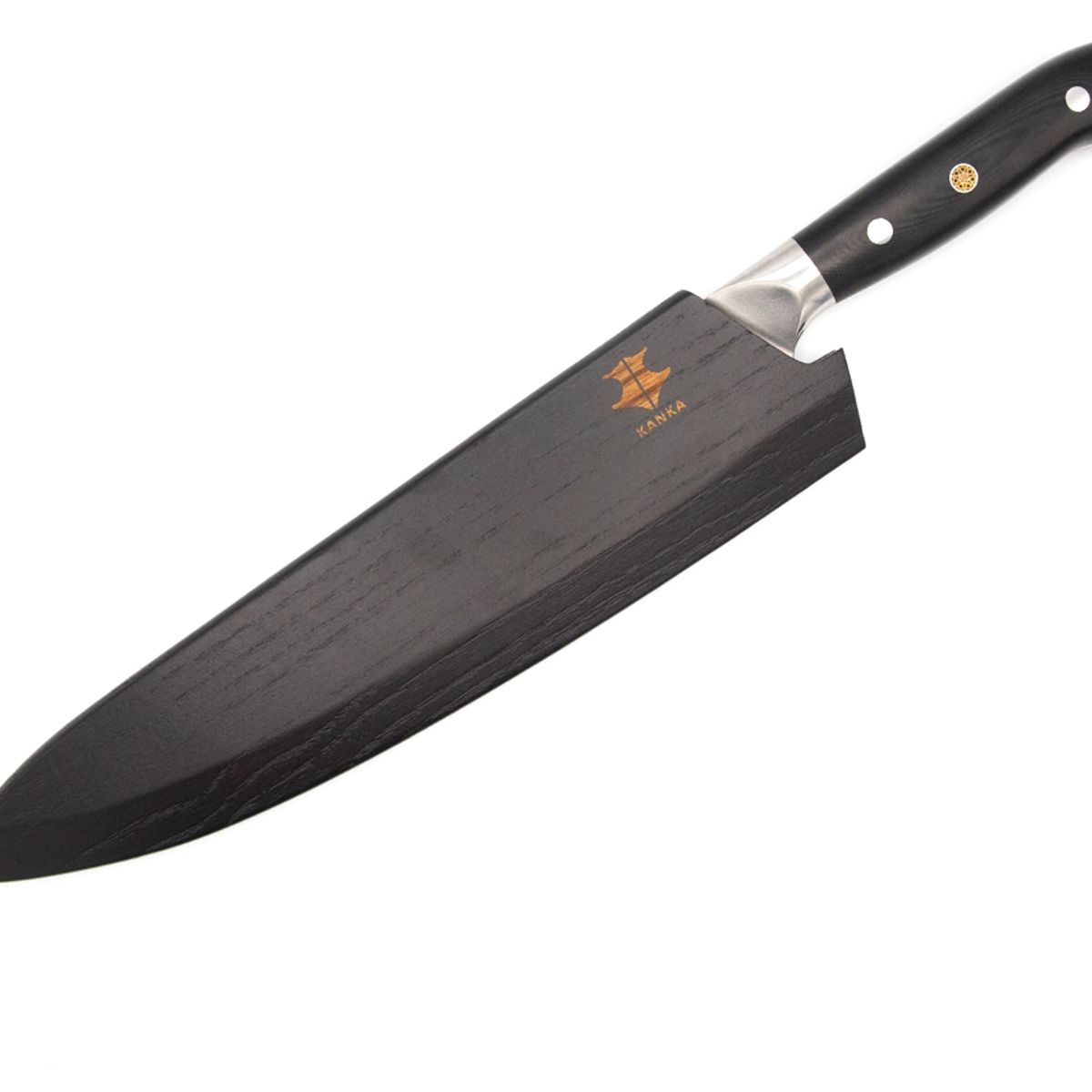 KANKA - KANKA - Cuchillo Chef 21cm Acero Damasco 67 Capas con Funda