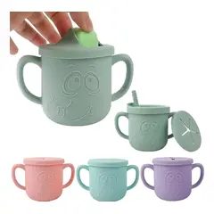 GENERICO - Vaso Silicona Bombilla Con Asa Bebé