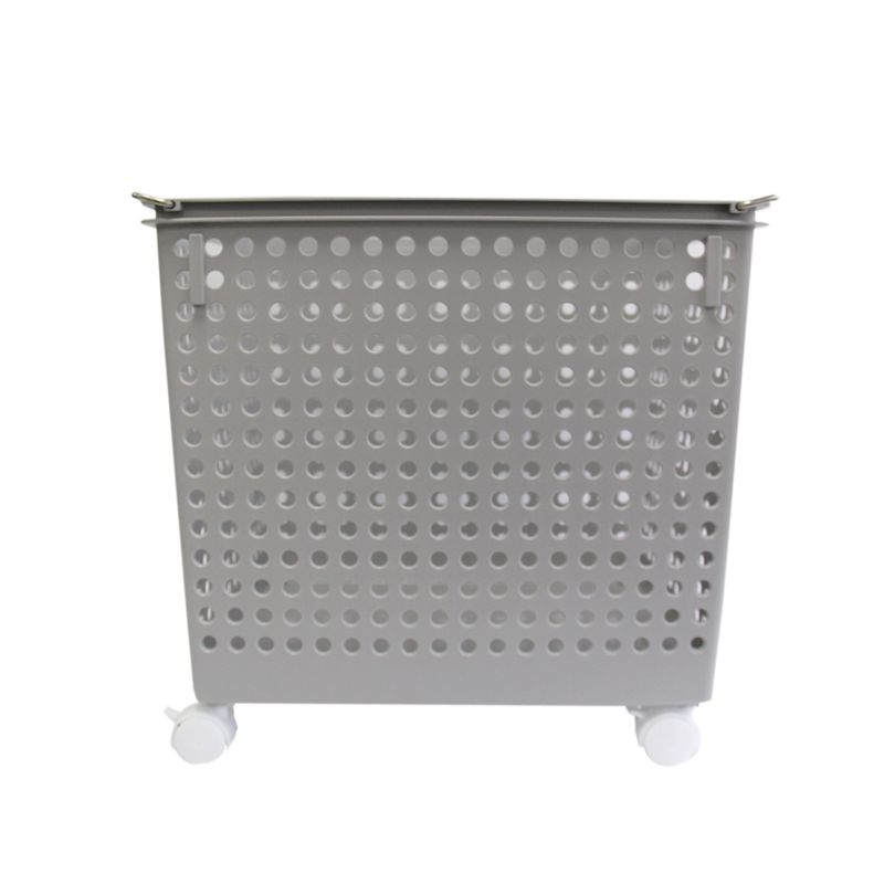 NEWTREE - Cesta de Ropa Canasto Caja para Lavandería Con Ruedas 35x42x46cm