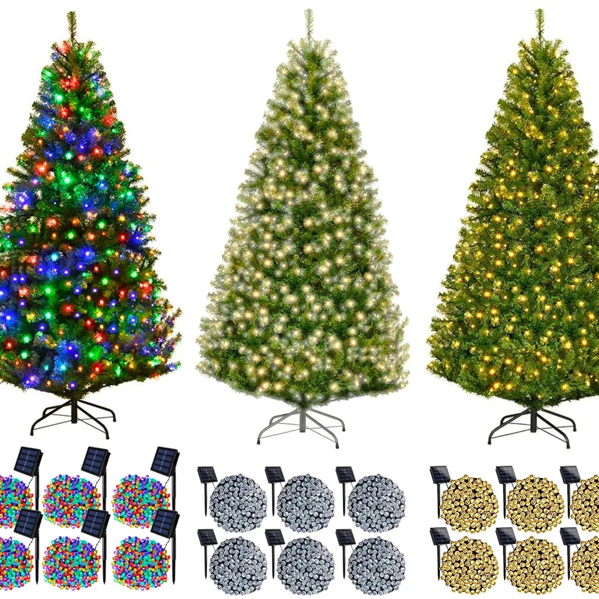 GENERICO - Árbol Navidad Con Base Más 6 Luces Led Multicolor