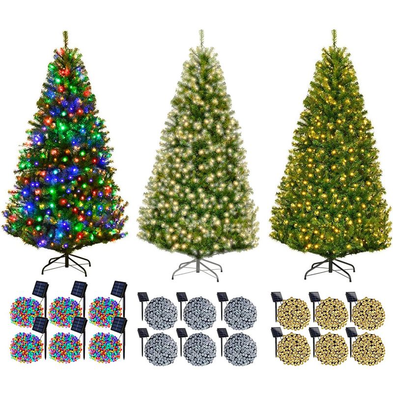 GENERICO - Árbol Navidad Con Base Más 6 Luces Led FRÍA