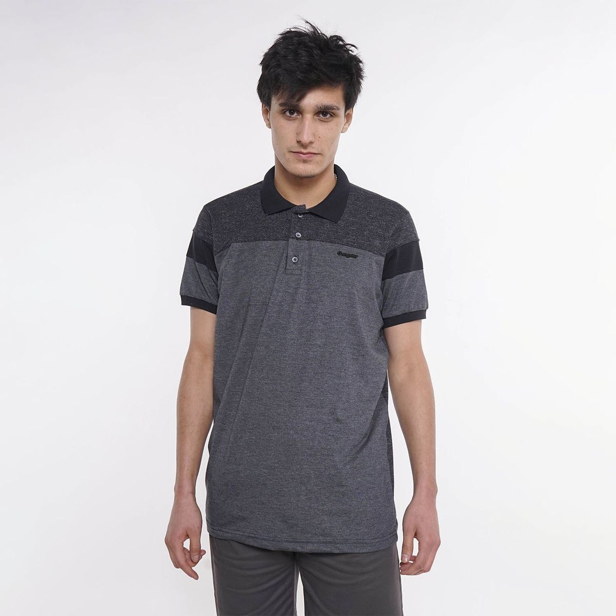 GANGSTER - Polera Cuello Showbar Gris Gangster