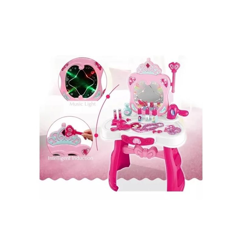 GENERICO - Maquillaje De Niña Maquillaje Para Niñas Maleta Tocador 3en1
