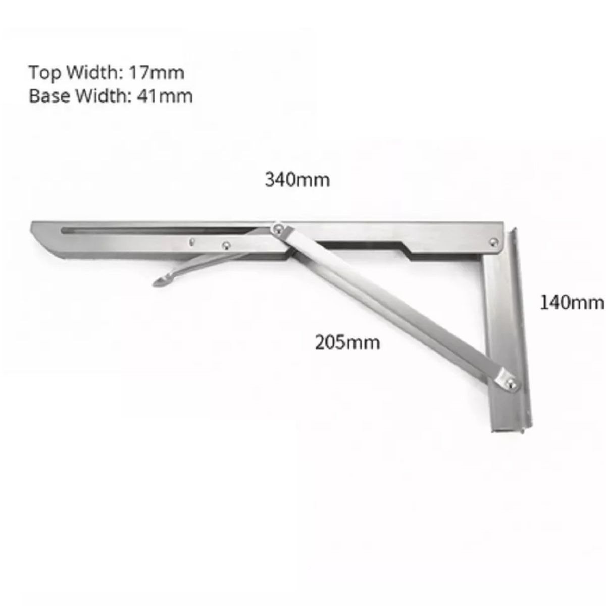 GENERICO - Bisagras Escuadra Soporte Estante Repisa Plegable 35cm 1par.