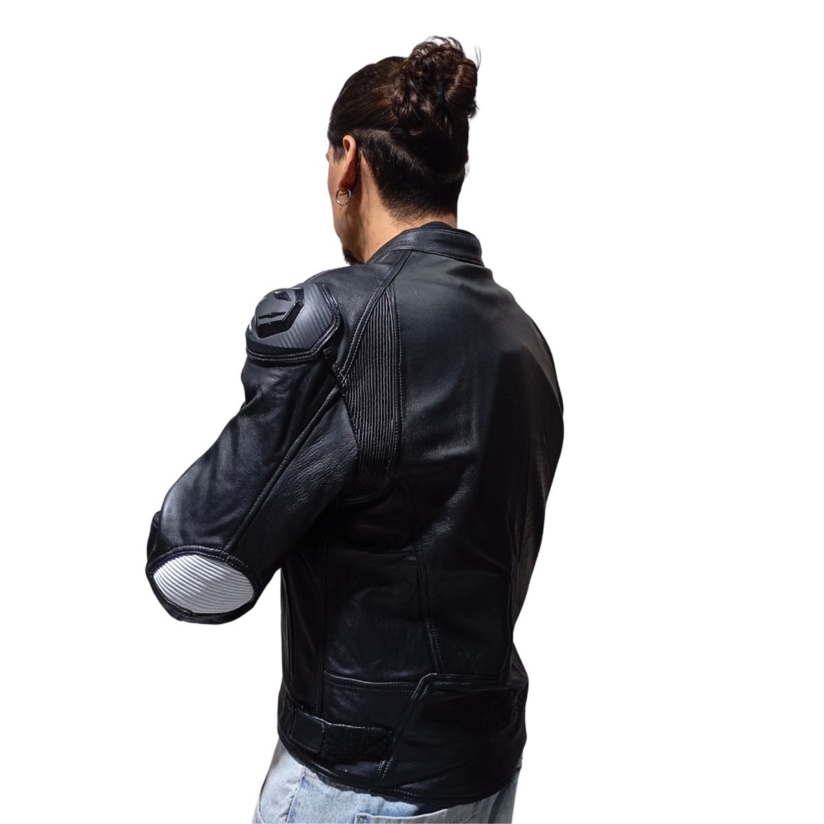 WINDESIGN - Chaqueta Moto Cuero Protecciones CE