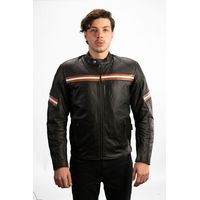 Chaqueta Moto Cuero Protecciones CE