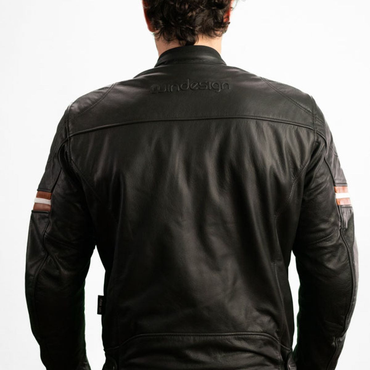 WINDESIGN - Chaqueta Moto Cuero Protecciones CE