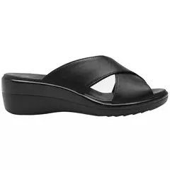FLEXI - Sandalia Mujer Cuero Amapola Negro