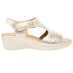 FLEXI - Sandalia Mujer Cuero Amapola Dorado