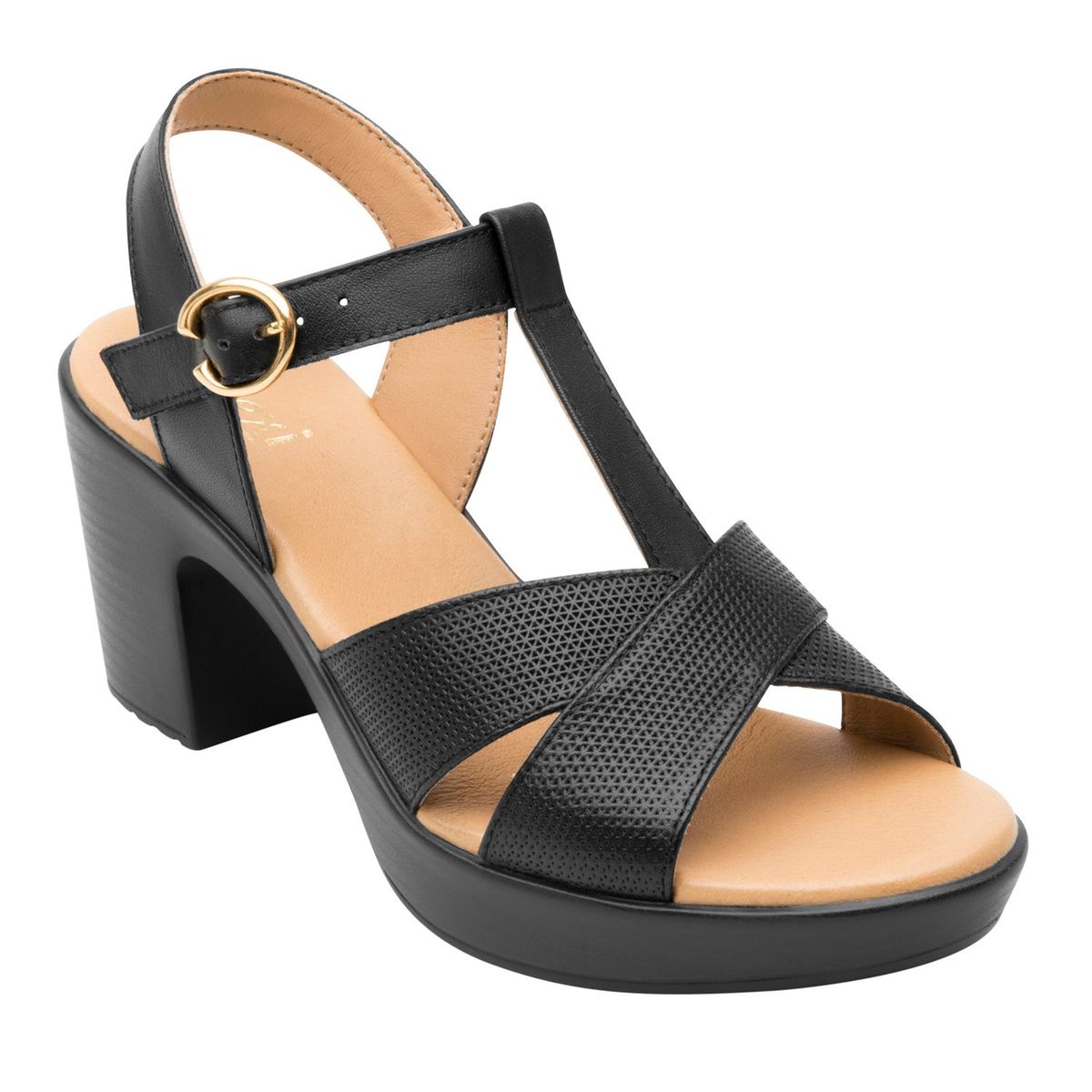 FLEXI - Sandalia Mujer Cuero Lory Negro Flexi