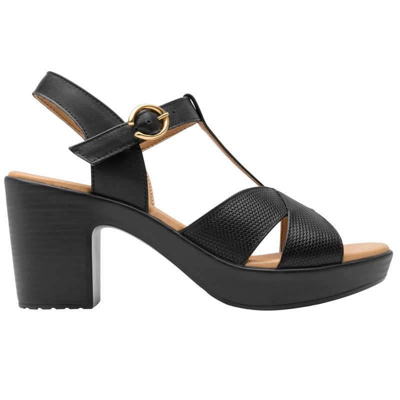 FLEXI - Sandalia Mujer Cuero Lory Negro Flexi